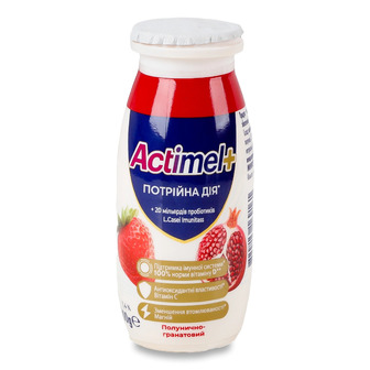 Продукт кисломолочний Actimel+ Полуниця-гранат 1.4% 100 г (4820226169161)