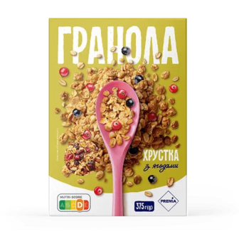 Гранола PREMIA з ягодами, 375г (375г) (375г)