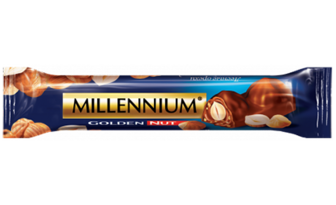 Батончик Millennium Golden Nut з ціл.горіх мол.40г