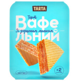 Торт Тарта Вафельний 180г зі згущеним молоком пл/у