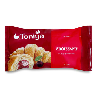 Круасан Toniya з вишневою начинкою 60 г (4820208382335)