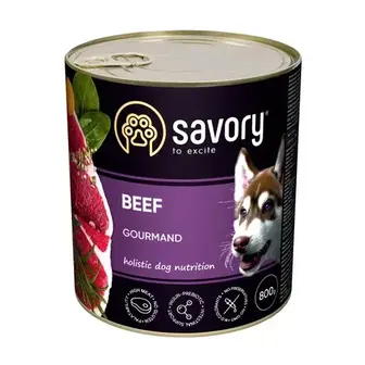 Savory Adult вологий корм для собак 800 г - яловичина
