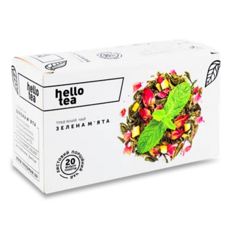Чай трав'яний Hello Tea Зелена м'ята, 20*2г (20*2г)