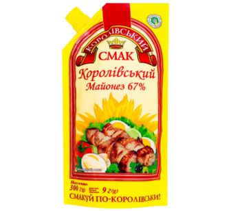 Майонез Королівський Смак Королівський 67% 300г