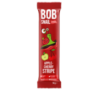 Цукерки Bob Snail Страйп Яблуко-Вишня 14г