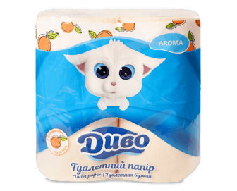 Папір туалетний «Диво» Aroma персик 2-шаровий (4шт)