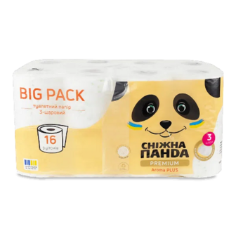 Папір туалетний Сніжна панда Premium Aroma Plus (16шт)