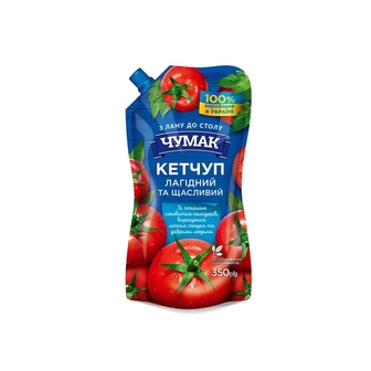 Кетчуп 350г Чумак Лагідний д/пак 