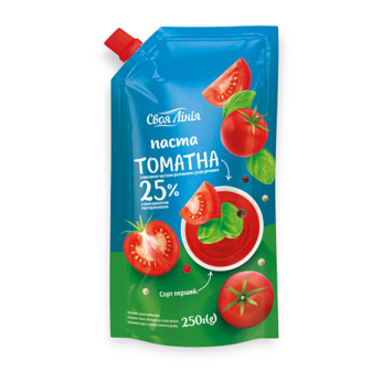Паста томатная 250 г Своя Лінія 25% д/пак 