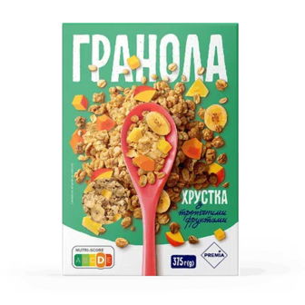 Гранола PREMIA з тропічними фруктами, 375г (375г) (375г)
