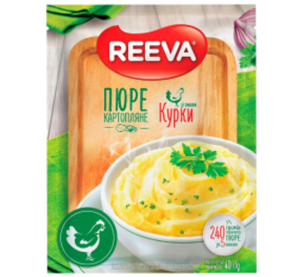 Пюре Reeva Картопляне зі смаком курки 40г