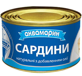 Рибні конс. Аквамарин Сардина НДО 230г