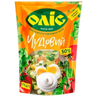 Майонез Чудовий Оліс 50%"д/п 170 г
