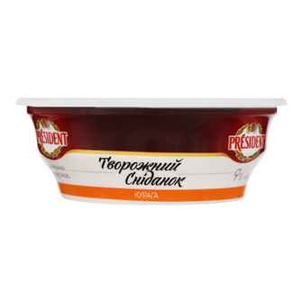 Сир 9% к/м смет курага President ст 180г