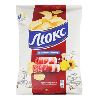Чипси картопляні бекон Люкс 125г