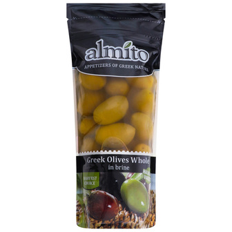 Оливки грец.цілі в розсолі Almito 250мл