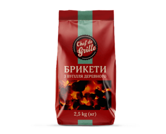 Брикет деревинновугільний Chef de Grille (2,5кг)