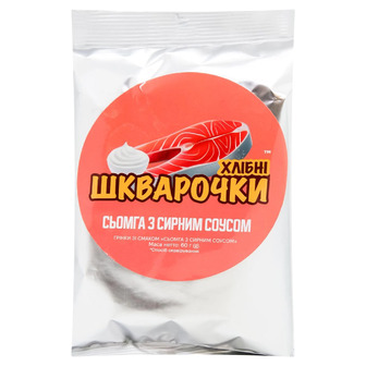 Грінки Хлібні шкварочки сьомга з сирним соусом 60 г (4820227350681)
