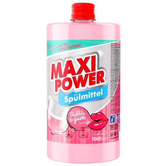 Засіб Maxi Power Bubble Gum для миття посуду, запас, 1 л