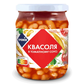 Квасоля «Премія»® в томатному соусі стерилізована, 500г (500г)
