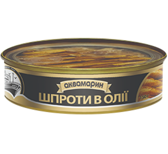 Рибні конс. Аквамарин Шпроти в олії 150г