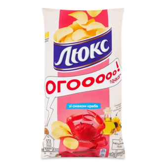 Чипси Люкс картопляні зі смаком краба (170г)