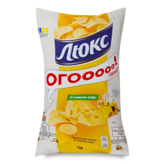 Чипси Люкс картопляні зі смаком сиру (170г)
