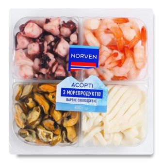 Асорті Norven з морепродуктів варене охолоджене (400г)