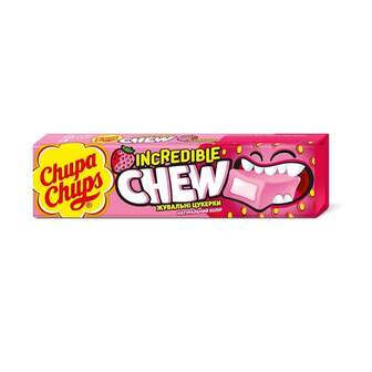 Жувальні цукерки 45 г Chupa Chups Chew зі смаком полуниці м/уп 