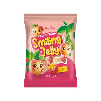 Цукерки 80 г Своя лінія Peach Taste зі смаком персику желейні м/уп Туреччина 