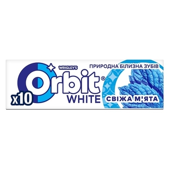 Жувальна гумка 14 г Wrigley's Орбіт White освіжаюча м'ята  