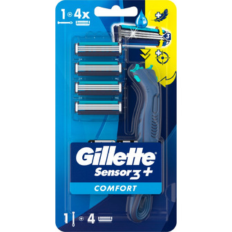 Бритва Gillette Sensor 3+ Comfort зі змінними картриджами 4 шт (8700216639484)
