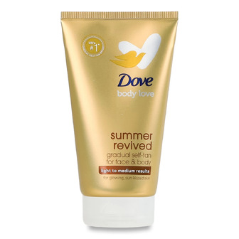 Крем-лосьйон автозасмага для тіла та обличчя Dove Summer Revived Від світлого до середнього 75 мл (8720181385995)