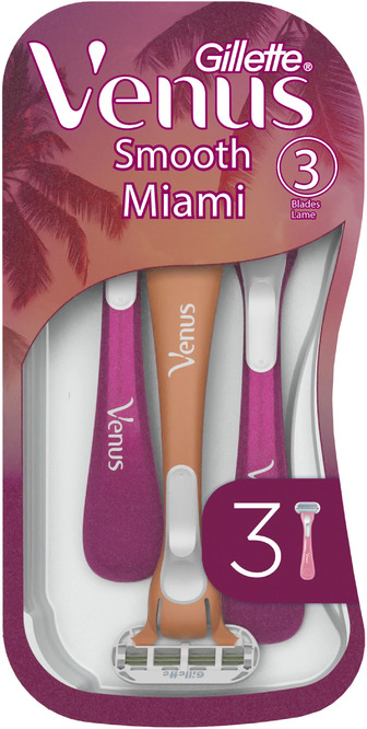 Cтанки для гоління Venus Smooth Miami одноразові жіночі 3 шт (8700216756884)