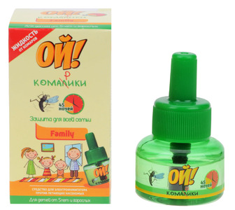 Рідина від комарів в фумігатор Ой! Комарики Family на 45 ночей, 30 мл (4820212940095)
