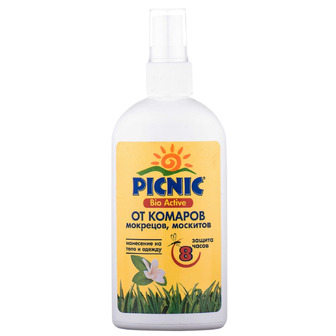 Спрей-лосьйон від комарів і кліщів Picnic Bio Active 100 мл (4820185020602)