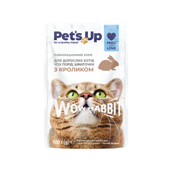 Корм 100 г Своя Лінія Pet's Up для дорослих котів з Кроликом м/уп 