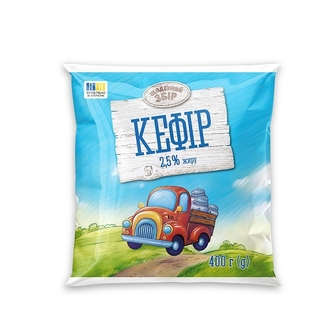 Кефір 400 г Щоденний збір 2,5% п/е(Г) 