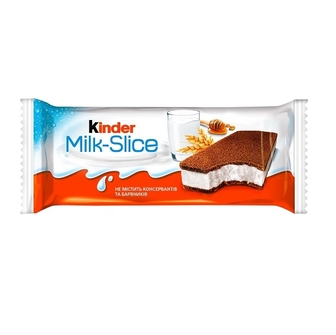 Бісквітне тістечко 28г Kinder Milk-slice з молочною начинкою 