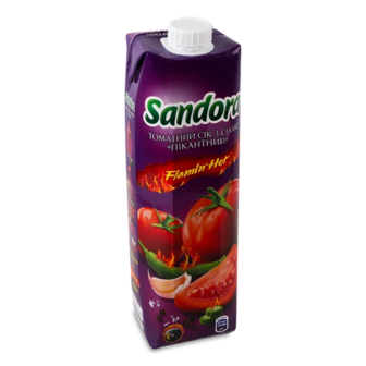 Сік Sandora Flamin Hot Пікантний томатний з сіллю (0,95л)