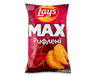 Чипси Lay's Max рифлені зі смаком лобстера (95г)