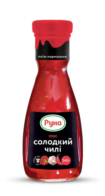 Соус стерилізований Руна Солодкий чилі, 240 г