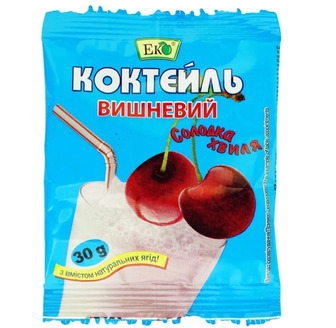 Коктейль Еко Солодка хвиля молочний вишневий, 30 г