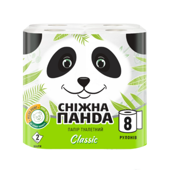 Туалетний папір Сніжна панда Classic, 8 шт.