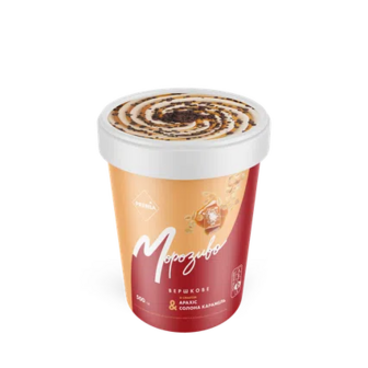 Морозиво «PREMIA»® Вершкове арахіс-солона карамель, 500г (500г)
