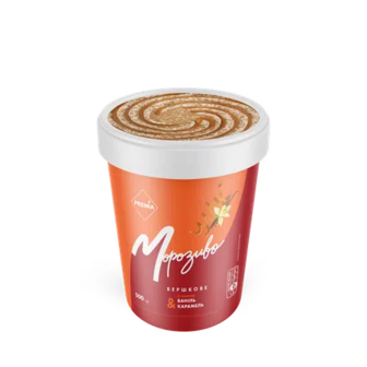 Морозиво «PREMIA»® Вершкове зі смаком ваніль-карамель, 500г (500г)