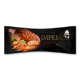 Морозиво Rud Imperium Нуга, карамель, арахіс, ескімо (70г)