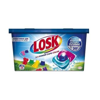 Засіб миючий синтетичний 15шт Losk тріо-капсули Колір п/уп 