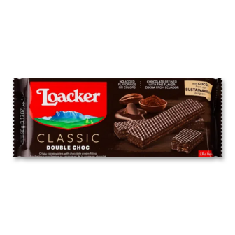 Вафлі Loacker Classic Double Choc (90г)