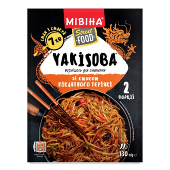 Вермішель Мівіна Yakisoba зі смаком пікантного теріякі (130г)